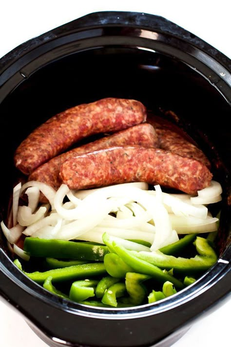 Slow Cooker Sausage Recipes, Sweet Italian Sausage Recipes, Sausage And Peppers Crockpot, Sausage Crockpot Recipes, Sausage Slow Cooker, Slow Cooker Sausage, Sausage Crockpot, Italian Sausage Recipes, Sausage Dishes