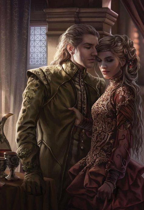 A Game of Thrones: The Illustrated Edition - Album on Imgur Lannister Art, Cersei And Jaime, Asoiaf Art, Fantasy Love, Fantasy Couples, Jaime Lannister, Cersei Lannister, Gra O Tron, Game Of Thrones Art