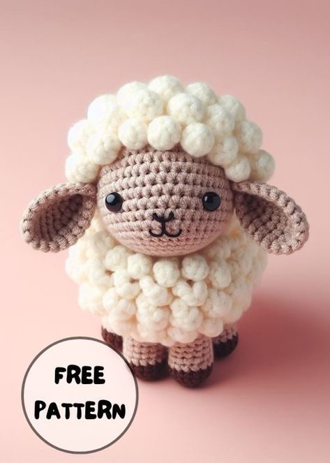 Crochet Sheep Amigurumi Pattern is a free guide to help you handcraft an adorable, fluffy sheep toy. Experience the joy of crocheting while creating a cherished keepsake. Crochet Sheep Amigurumi, Easter Amigurumi Free Pattern, Sheep Crochet Pattern Free, Sheep Amigurumi Free Pattern, Crochet Sheep Free Pattern, Crochet Easter Patterns, Easter Crochet Patterns Free, Sheep Amigurumi, Sheep Crochet