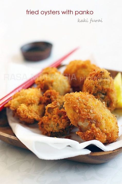 King Oyster Mushroom Recipe, Oyster Mushroom Recipe, Chinese Fish, Oyster Recipes, Rasa Malaysia, Fried Oysters, Shellfish Recipes, Eating Light, Fried Food