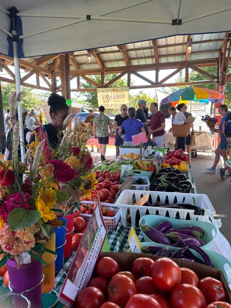 Farmers market, summer, fresh produce, summer activities, flowers, tomatoes, summer farmers market, saturday market Farmers Market With Friends, Farmers Market Date, Summer Farmers Market, Vision 2024, American Honey, 2024 Moodboard, Dream Dates, Summer Marketing, Soul Ties