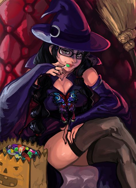 Bayonetta Halloween by MichellePow Bayonetta Halloween, Yamata No Orochi, Halloween Cans, The Big Four, Witch Costume, Devil May Cry, Lets Dance, A Witch, Video Game Characters