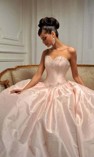 pink princess dress, by Hollywood Dreams Pink Wedding Dress, Pink Wedding Dresses, Princess Ball Gowns, Dream Wedding Ideas Dresses, Pretty Prom Dresses, Gorgeous Wedding Dress, Quince Dresses, Glam Dresses, Pink Princess