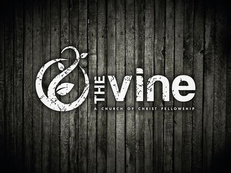 The Vine Logo Vine Logo Design, Vine Logo, Wood Logo, Church Logo, Minecraft Wallpaper, Logo Design Branding, Churches Of Christ, Commercial Art, Branding Design Logo