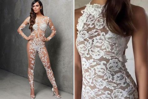 ‘Naked’ wedding dresses are the wedding trend for daring brides this year Big Puffy Sleeves, Long Train, Puffy Sleeves, Wedding Dress Styles, Less Is More, Bridal Gown, Dress Styles, Wedding Trends, Mermaid Formal Dress