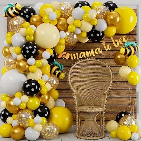 Bee Balloons, Bee Gender Reveal Party, Disney Gender Reveal, Bee Balloon, Bee Gender Reveal, Bee Birthday Party, Gender Reveal Party Supplies, Bumble Bee Baby Shower, Balloon Chain