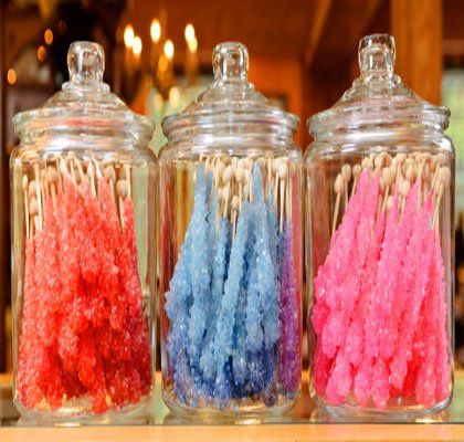 Penny Jar, Rock Candy Sticks, Glass Bell Jar, Jar Display, Glass Cookie Jars, Penny Candy, Glass Candy Jars, Candy Display, Candy Sticks