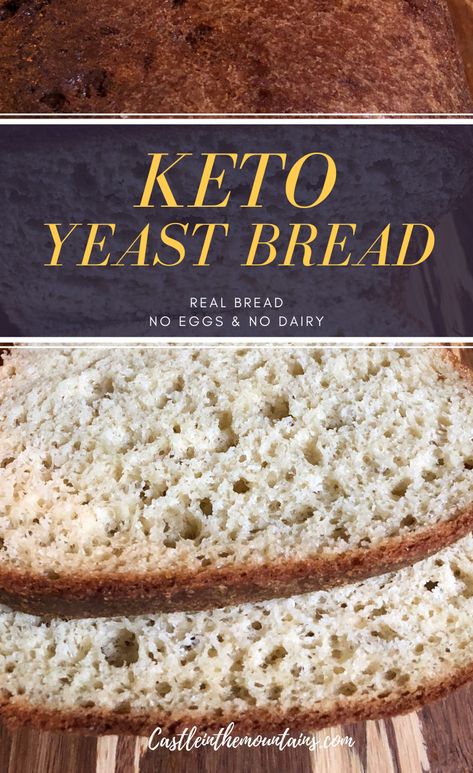 Almond Flour Yeast Bread, Keto Yeast Bread, Easy Keto Bread Recipe, Almond Bread, Best Keto Bread, Postre Keto, Real Bread, Yeast Bread Recipes, Boiled Egg Diet Plan