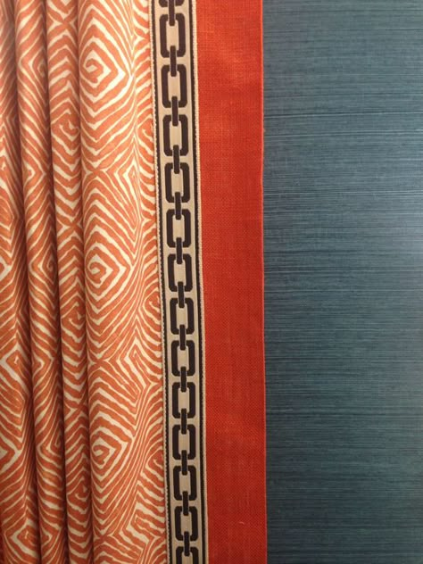 Bedroom Curtains With Blinds, Drapery Treatments, Drapery Trim, Indoor Blinds, Bedroom Blinds, Drapery Designs, Curtains And Draperies, House Blinds, Bamboo Blinds