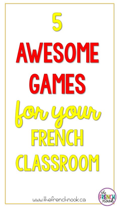 French As A Second Language, Teaching French As A Second Language, French Games Classroom Activities, Core French Activities, French Learning For Beginners, French Activities For Kids, French Games For Kids, French Club Ideas, Language Games For Kids