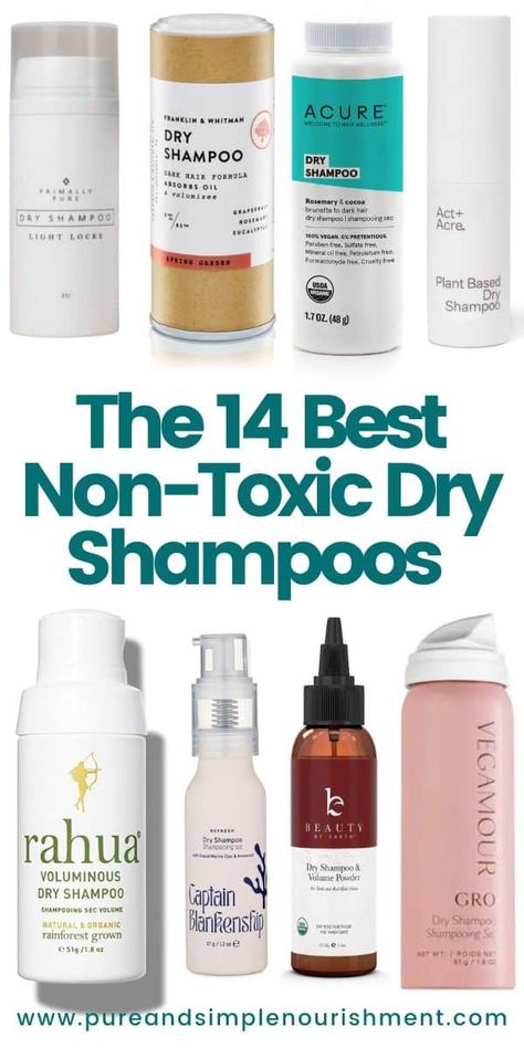 This post shares the best non toxic dry shampoos that are great for all hair types. This review includes vegan, cruelty free, all natural, gluten free and organic dry shampoos that are free from harmful chemicals including benzene, fragrances, parabens, phthalates and more. Non Toxic Dry Shampoo, Natural Healing Herbs, Organic Dry Shampoo, Best Dry Shampoo, Natural Remedies For Allergies, Natural Acne Remedies, Natural Healing Remedies, Natural Health Care, Natural Health Tips