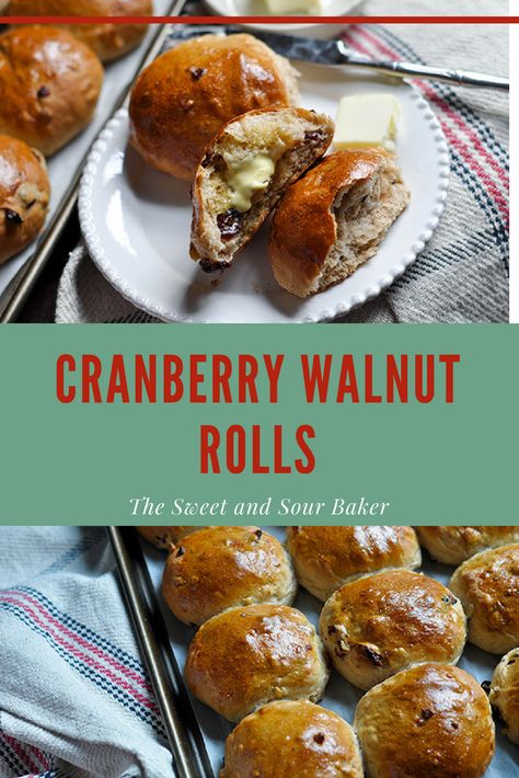 Cranberry Walnut Dinner Rolls, Cranberry Walnut Rolls, Walnut Rolls Recipe, Cranberry Rolls, Bread Sides, Walnut Rolls, Artisan Rolls, Cranberry Walnut Bread, Yeast Rolls Recipe