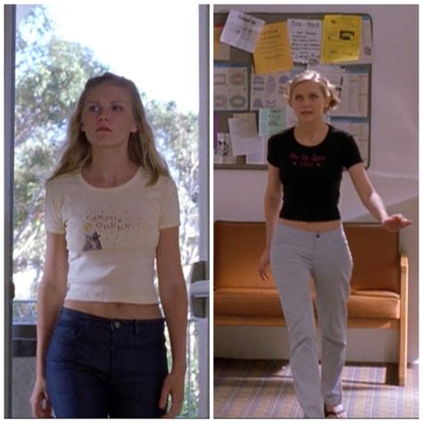 Bring It On Outfits Movie, Kirsten Dunst Bring It On Hair, Kirsten Dunst 2000s, 2000s Movies Outfits, Kirsten Dunst 90s, Bring It On Outfits, Sitcom Fashion, Y2k Inspo, Movie Outfits