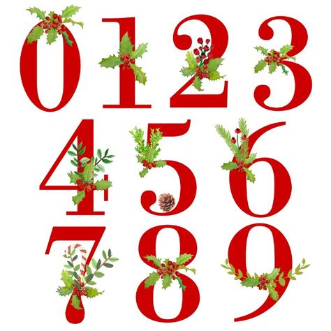 Christmas Alphabet Printables | Complete set of letters, numbers & punctuation | Perfect for banner making and DIY wall art. Holiday decor made easy! Christmas Numbers Printable Free, Nightmare Before Christmas Font, Christmas Numbers, Christmas Fonts Alphabet, Numbers Typography, Clipart Letters, Christmas Fonts Free, Fonts Christmas, Christmas Advent Calendar Diy