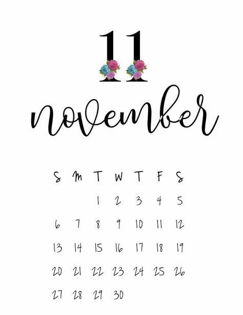 Nov Calendar, Color Splash Art, Calendar November, November Flower, Free Printable Calendars, Wedding Background Wallpaper, Flower Calendar, Creative Calendar, November Calendar