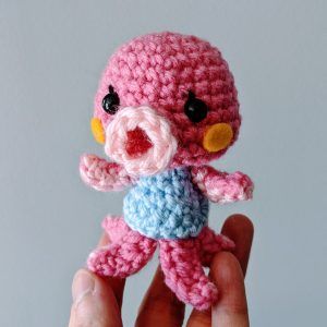 Marina (Animal Crossing) Amigurumi Pattern - Sir Purl Grey Marina Animal Crossing, Animal Crossing Amigurumi, Animal Crossing Crochet, Octopus Animal, Crochet Sloth, Amigurumi For Beginners, Crochet Animal Amigurumi, Crochet Teddy Bear Pattern, Kawaii Crochet