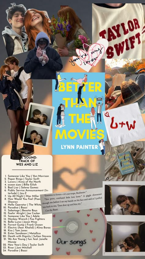 #betterthantheprom #betterthanthemovies #lizandwes #lizbuxbaum #wesbennett #taylorswift Better Than The Movies Book Aesthetic Wallpaper, Cute Romance Books To Read, Aesthetic Romance Books, Good Romance Books To Read, Liz And Wes, Romantic Books To Read, Books To Read Romance, Romance Books To Read, Lynn Painter