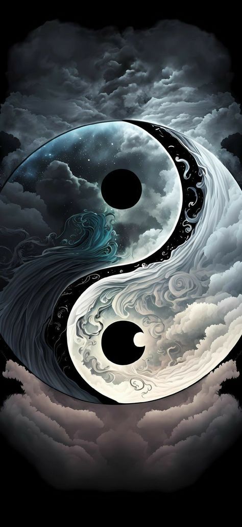 Jing Y Jang, Ying Yang Art, Yin Yang Art, Android Wallpaper Art, Dark Fantasy Artwork, Seni Dan Kraf, Iphone Wallpaper Hd Nature, Cool Anime Backgrounds, Dark Phone Wallpapers