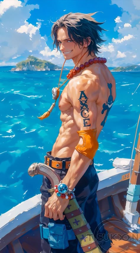 【ACE】 ⁀➷ Wallpaper ✪ Doflamingo Wallpaper, Luffy Cosplay, Ace One Piece, Anime Picture Hd, Ace And Luffy, One Piece Cartoon, One Piece Ace, Cool Anime Backgrounds, One Peice Anime