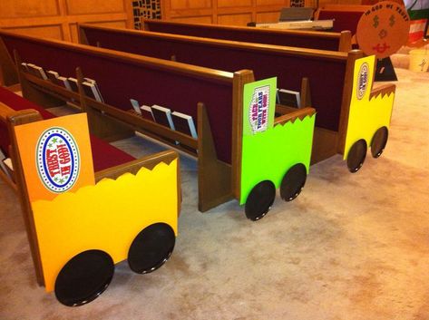 Food Truck Party, Vacation Bible School Craft, Vacation Bible School Themes, Summer Camp Themes, Truck Crafts, Train Decor, Truck Theme, Vbs Themes, Train Theme