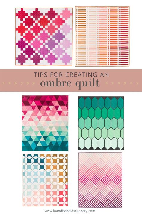 Quilt Patterns For Ombre Fabric, Gradient Quilt Ideas, Color Gradient Quilt, Gradient Quilt Pattern, Color Wash Quilts, Ombre Quilt Ideas, Art Quilts Inspiration, Rainbow Quilt Patterns, Ombre Quilt Pattern