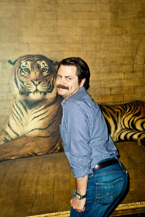 The Awkward Yeti, Whatever Forever, Nick Offerman, Ron Swanson, Parks N Rec, A Tiger, Parks And Recreation, Look At You, I Smile