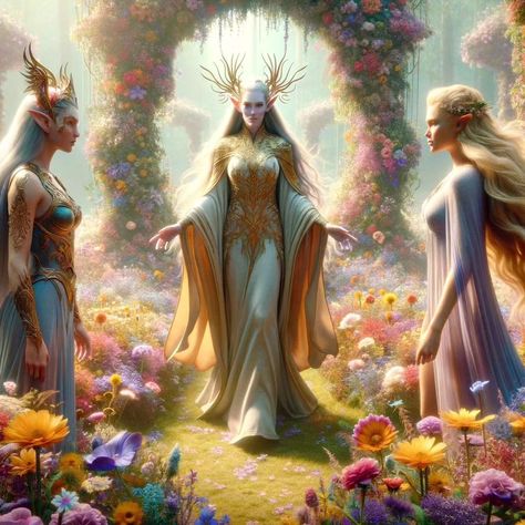 At the forest court of the Fairy Queen. #valkyrieandnymph #fantasy #fantasyart #fantasybooks #fantasyai #aifantasyart #aiart #aiartwork #aiartcommunity #ai #digitaldrawing #digitalartist #digitalpainting #digitalillustration #digitalcreator Fey Queen Fantasy Art, Fey Queen, Queen Fantasy Art, Fairy Court, Fairy Queen, The Fairy, Fantasy Books, Book Aesthetic, The Hobbit