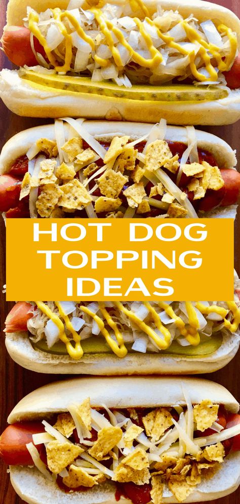 Hot Dog Toppings Ideas, Fancy Camping, Chili Dog Chili Recipe, Hot Dog Restaurants, Grilled Dinner Recipes, Camping Dinner, Hot Dogs Recipes, Hot Dog Toppings, Hot Dog Chili