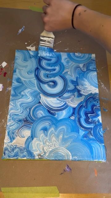 Swirl Painting Tutorial, Swirly Art Abstract Paintings, Abstract Swirl Art, Abstract Swirl Painting, Abba Painting, Swirl Painting Canvas, Swirly Painting, Swirls Painting, Painting Swirls