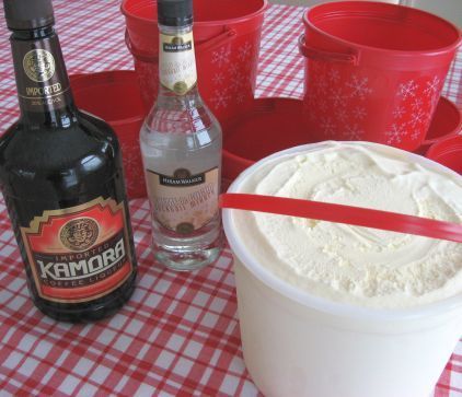 The best winter cocktail- frozen tumbleweeds! Mix ice cream, Kahula, and creme de cacao and freeze. Perfect for a party or gift idea. Tumbleweed Drink Recipe, Alcoholic Milkshake, Cacao Coffee, Coffee Liquor, Edible Christmas Gifts, Frozen Drink, Skip To My Lou, Winter Cocktails, White Russian