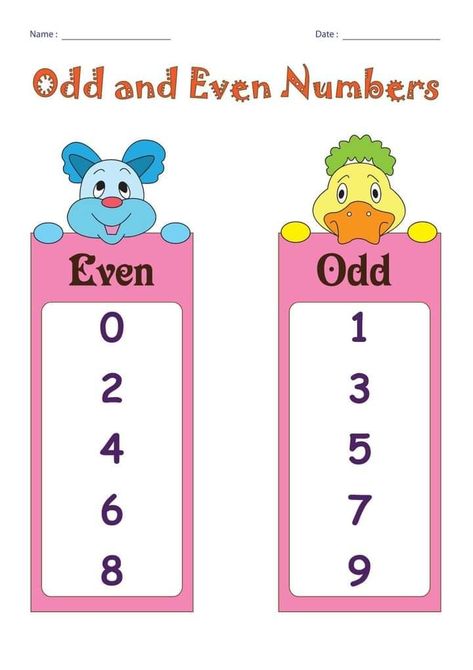 Odd And Even Numbers Worksheets, Odd Even Numbers, Odd And Even Numbers, Even Numbers, Numbers Worksheets, Numbers Game, Phonics Words, Odd Numbers, Number Worksheets