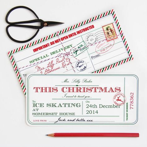 Personalised Christmas Ticket Christmas Ticket, Printable Tickets, Concert Ticket, Christmas Event, Christmas Memories, Gift Printable, Christmas Memory, Celebrate Christmas, Experience Gifts