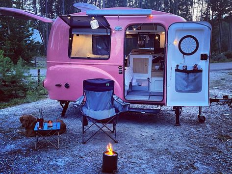 Dotty | Pink… it’s my comfort color 🩷 @happiercamper | Instagram Pink Camper, Happier Camper, Pink Trailer, Comfort Color, Travel Trailer, Coffee Shop, Camping, Van, Travel