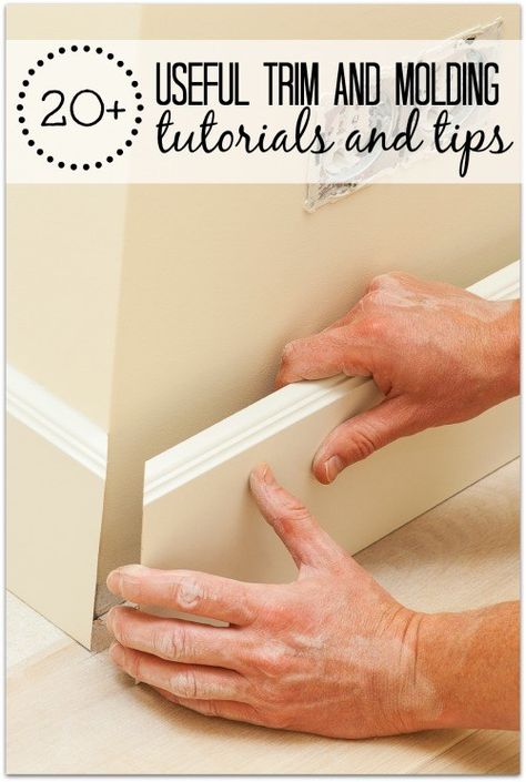 Finish off your rooms with beautiful baseboards, crown molding, and trim around windows and doors. 20+ Useful Trim and Molding Tutorials and Tips via @tipsaholic #trim #molding #diy #home #repair Trim Work, Home Fix, Interior Painting, Diy Home Repair, Home Repairs, Crown Molding, Home Reno, Diy Home Improvement, Baseboards