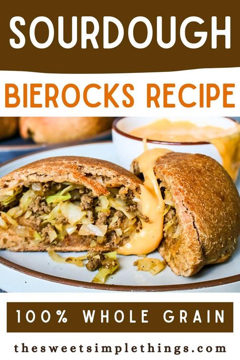 This Sourdough Bierocks recipe (or Runzas, as they’re often called in the Midwest) are hearty, homey, and filled with wholesome ingredients. These hand-held pockets are filled with grass-fed beef & green cabbage wrapped up in homemade sourdough. This recipe is fresh-milled flour friendly. Serve these beauties alongside a rich, homemade beer cheese fondue sauce for dipping. Great addition to your Oktoberfest recipes! Sourdough Bierocks, Homemade Beer Cheese, Bierocks Recipe, Oktoberfest Recipes, Beer Cheese Fondue, Cabbage Wraps, Whole Wheat Sourdough, Oktoberfest Food, Beer Cheese Dip