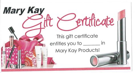 MK Gift Certificate Mary Kay Gift Card, Mary Kay Gift Certificate Template, Mary Kay Birthday, Mary Kay Gift Certificates, Mary Kay Printables, Mary Kay Sale, Mary Kay Christmas, Mary Kay Inspiration, Mary Kay Holiday