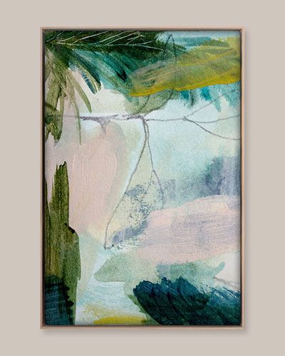 HE4PS Grand Image Home Jungle Paint I Digital Art Print on Canvas by Hope Bainbridge Green Gray Living Room, Monochromatic Abstract Art, Ape Illustration, Montana Decor, Jungle Painting, Home Jungle, Giclee Abstract, Abstract Inspiration, Framed Painting