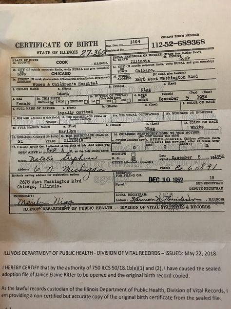 An original birth certificate was issued near the time of birth and here it is. After adoption an amended birth certificate is issue. Fake Birth Certificate, Normal Birth, Birth Certificate, Genealogy, Adoption, Birthday Party, Collage, Birthday, Pins