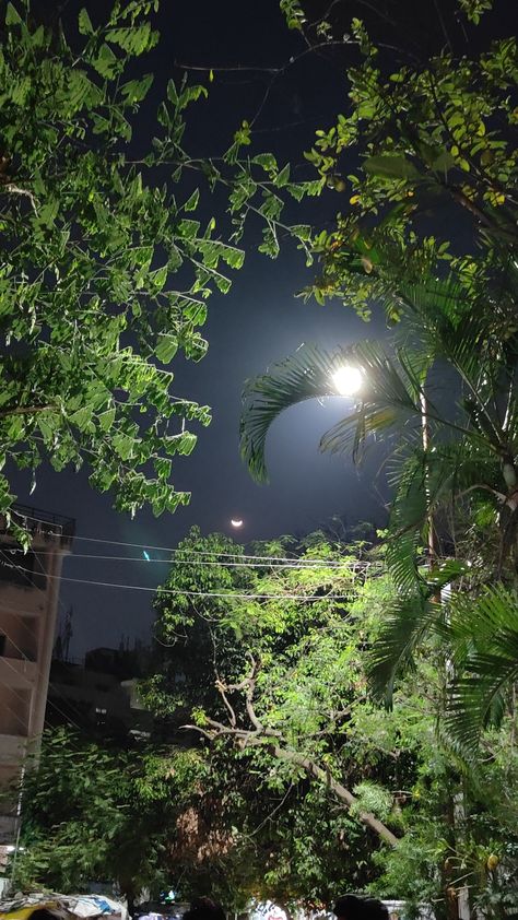 #hyderabad #photography Night Asthetics Photos Snap, Hyderabad Night View, Hyderabad Night Snaps, Hyderabad Snaps, Chandigarh Snap, Hyderabad Photography, Full Moon Images, Bad Pic, Trees Photo