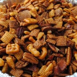 Bourbon Bacon Chex Mix Bacon Bourbon Pecan Brittle, Bourbon And Bacon Recipes, Bourbon And Bacon Party, Bourbon Bacon Brittle Recipe, Bourbon Tasting Party Food Snacks, Bourbon Bacon Chex Mix Recipes, Bourbon Tasting Appetizers, Food That Pairs With Bourbon, Snacks For Bourbon Tasting