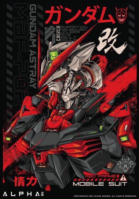 Red Astray Gundam, Gundam Astray Red Frame Wallpaper, Samurai Gundam, Red Gundam, Gundam Poster, Astray Gundam, Gundam Design, David Alvarez, Astray Red Frame