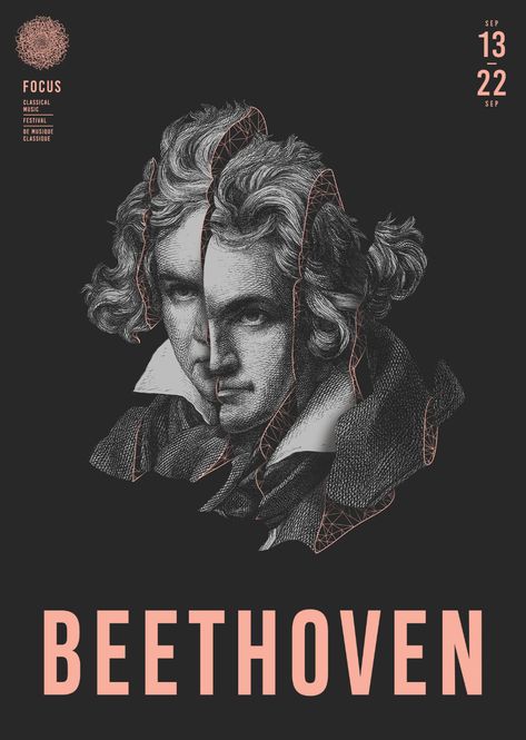 Festival Beethoven 2018 | Orkestra Classical Music Playlist, Classical Music Poster, Music Memes Funny, Collage Creator, Minimal Shirt Design, Classical Music Composers, Identity Project, Festival Logo, Indian Classical Music