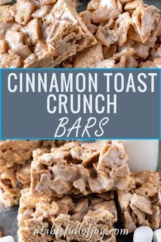 Cinnamon Toast Crunch Bars, Crunch Bars Recipe, Cinnamon Toast Crunch Cereal, Cereal Bars Recipes, Cinnamon Roll Muffins, Crunch Bars, Crunch Recipe, Krispie Treats Recipe, Crunch Cereal