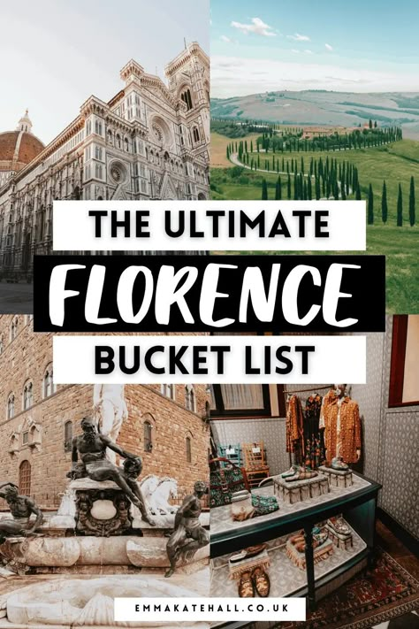 30 Epic & Exciting Things to Do in Florence, Italy - Emma Kate Hall Florence Bucket List, Florence Travel Guide, Italy Trip Planning, Florence Italy Travel, Visit Florence, Florence Travel, Italy 2023, Italy Honeymoon, Things To Do In Italy