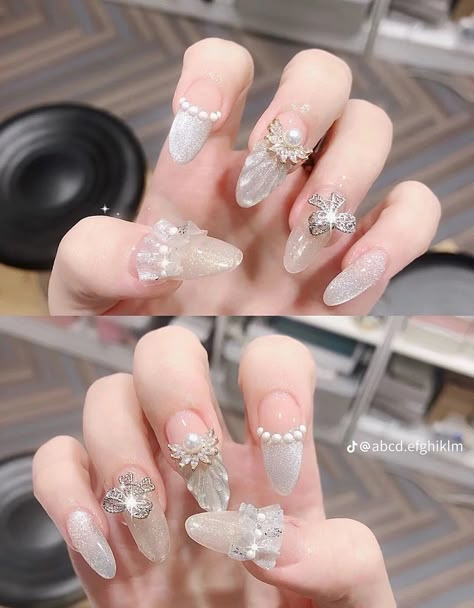 Wedding Nail Inspiration, Diy Rhinestone Nails, Tulle Bridesmaid Dresses, Cheap Bridesmaid Dresses Online, Angel Nails, Bridesmaid Dresses Under 100, Tulle Bridesmaid, Korean Nail Art, Asian Nails