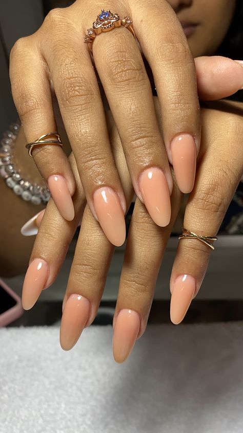 Milky Orange Nails, Medium Gel X Nails, Girl Hygiene, Gel X Nails, X Nails, Orange Nails, Stylish Nails, Nail Inspo, Acrylic Nails