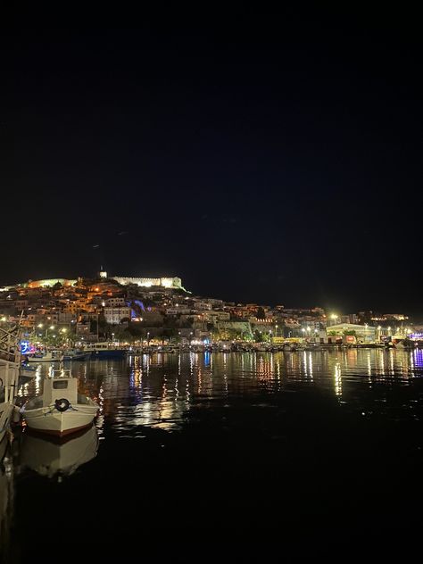 Greece Kavala, Greece At Night, Kavala Greece, Fake Insta, Greece Trip, Greek Summer, Dream Trips, Greece Holiday, Night Scenery