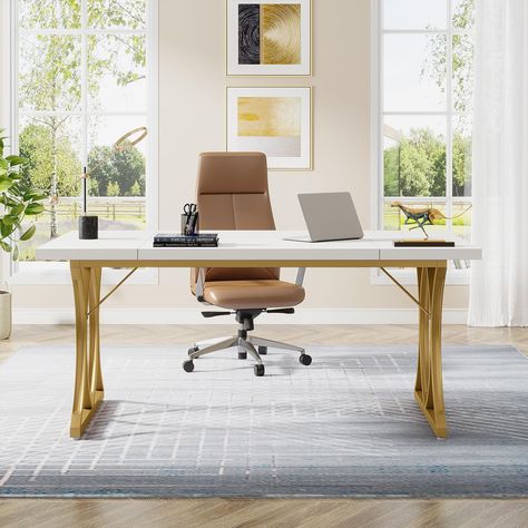 Executive Table, White Computer Desk, Computer Desk Home Office, Modern Conference Table, Large Computer Desk, Computer Desks For Home, Desk Modern, Modern Computer Desk, Desk Study