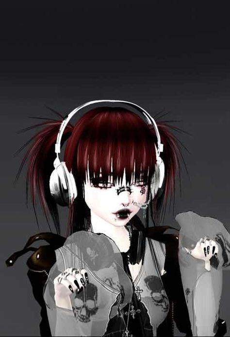 Pretty Emo Girl, Avatar Aesthetic, Aesthetic Emo, Emo Girl, Goth Grunge, Avatar, Red, Hair