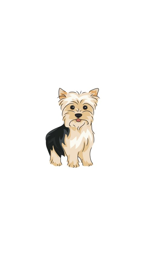 Yorkie Illustration Cartoon, Easy Yorkie Drawing, Yorkie Art Drawing, How To Draw A Yorkie, Yorkie Terrier Drawing, Yorkshire Terrier Tattoo, Yorkie Drawing, Yorkie Doodle, Yorkshire Terrier Drawing